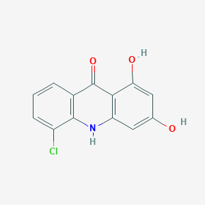 molecular formula C13H8ClNO3 B1236276 5-Chloro-1,3-dihydroxy-10H-acridin-9-one CAS No. 273943-69-4