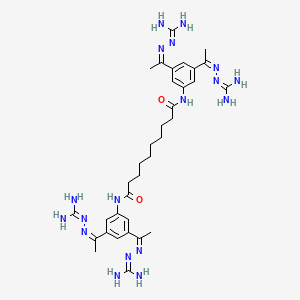 N,N'-bis[3,5-bis[(Z)-N-(diaminomethylideneamino)-C-methylcarbonimidoyl]phenyl]decanediamide