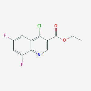 molecular formula C12H8ClF2NO2 B123628 Ethyl 4-chloro-6,8-difluoroquinoline-3-carboxylate CAS No. 150258-20-1