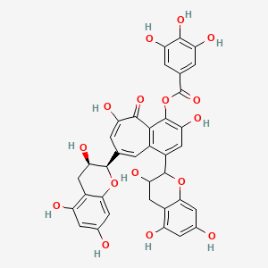 [3,5-dihydroxy-6-oxo-8-[(2R,3R)-3,5,7-trihydroxy-3,4-dihydro-2H-chromen-2-yl]-1-(3,5,7-trihydroxy-3,4-dihydro-2H-chromen-2-yl)benzo[7]annulen-4-yl] 3,4,5-trihydroxybenzoate