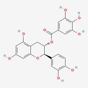 molecular formula C22H18O10 B1236295 (2R,3S)-2-(3,4-Dihydroxyphenyl)-5,7-dihydroxychroman-3-yl 3,4,5-trihydroxybenzoate CAS No. 25615-05-8