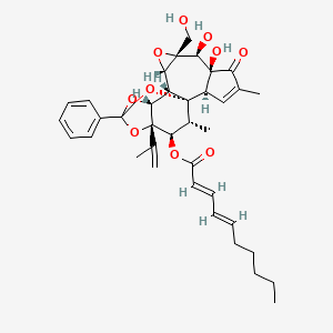 molecular formula C37H44O10 B1236297 Gnididin 