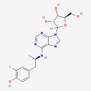 molecular formula C19H22IN5O5 B1236308 N(6)-(3-Iodo-4-hydroxyphenyl)-1-isopropyladenosine CAS No. 92530-58-0