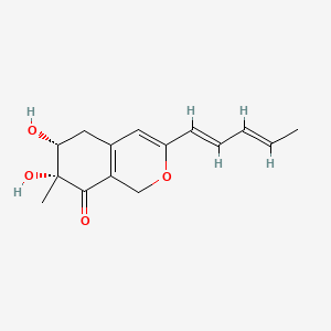 molecular formula C15H18O4 B1236336 Harziphilone CAS No. 183239-75-0