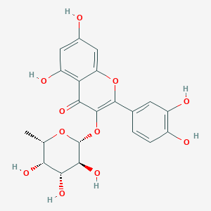 molecular formula C21H20O11 B1236346 quercetin 3-O-beta-L-fucopyranoside 
