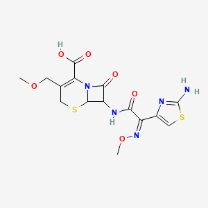 7-[[(2Z)-2-(2-amino-1,3-thiazol-4-yl)-2-methoxyiminoacetyl]amino]-3-(methoxymethyl)-8-oxo-5-thia-1-azabicyclo[4.2.0]oct-2-ene-2-carboxylic acid
