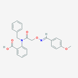 2-[benzyl-[2-[(E)-(4-methoxyphenyl)methylideneamino]oxyacetyl]amino]benzoic acid