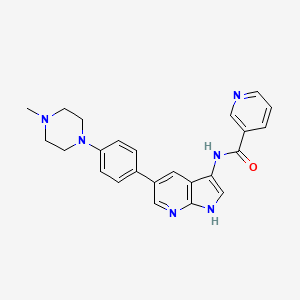 N-{5-[4-(4-Methylpiperazin-1-YL)phenyl]-1H-pyrrolo[2,3-B]pyridin-3-YL}nicotinamide