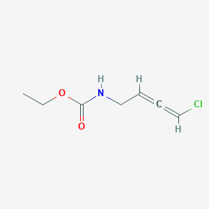 molecular formula C7H10ClNO2 B012364 Carbamic acid,(4-chloro-2,3-butadienyl)-,ethyl ester(9ci) CAS No. 107427-28-1