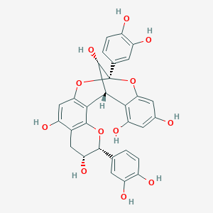 (1R,5R,6R,13S,21S)-5,13-bis(3,4-dihydroxyphenyl)-4,12,14-trioxapentacyclo[11.7.1.02,11.03,8.015,20]henicosa-2(11),3(8),9,15,17,19-hexaene-6,9,17,19,21-pentol
