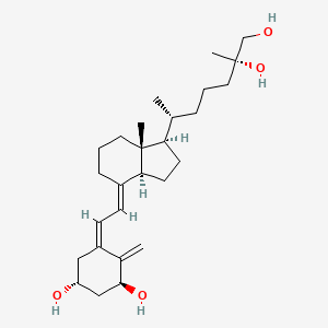 molecular formula C27H44O4 B1236416 (1R,3S,5Z)-5-[(2E)-2-[(1R,3aS,7aR)-1-[(2R,6S)-6,7-dihydroxy-6-methylheptan-2-yl]-7a-methyl-2,3,3a,5,6,7-hexahydro-1H-inden-4-ylidene]ethylidene]-4-methylidenecyclohexane-1,3-diol CAS No. 77372-59-9