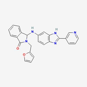 2-(2-furanylmethyl)-3-[[2-(3-pyridinyl)-3H-benzimidazol-5-yl]amino]-3H-isoindol-1-one