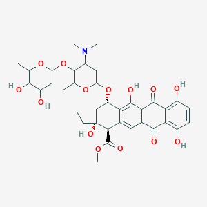 methyl (1R,2R,4S)-4-[5-(4,5-dihydroxy-6-methyloxan-2-yl)oxy-4-(dimethylamino)-6-methyloxan-2-yl]oxy-2-ethyl-2,5,7,10-tetrahydroxy-6,11-dioxo-3,4-dihydro-1H-tetracene-1-carboxylate