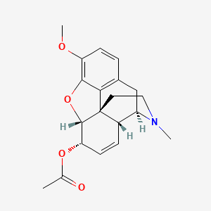 [(4R,4aR,7S,7aR,12bS)-9-methoxy-3-methyl-2,4,4a,7,7a,13-hexahydro-1H-4,12-methanobenzofuro[3,2-e]isoquinolin-7-yl] acetate