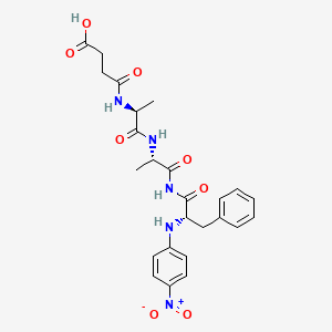 molecular formula C25H29N5O8 B1236446 Succinyl-alanyl-alanyl-phenylalanine-4-nitroanilide CAS No. 61043-53-6