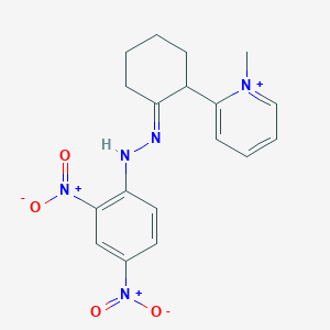 molecular formula C18H20N5O4+ B1236450 N-[(E)-[2-(1-methylpyridin-1-ium-2-yl)cyclohexylidene]amino]-2,4-dinitroaniline 