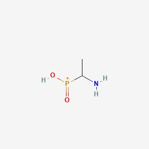 molecular formula C2H7NO2P+ B1236455 Aminoethylphosphinic acid CAS No. 71937-28-5