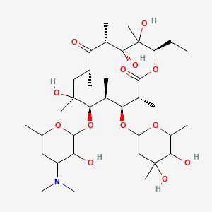 molecular formula C36H65NO13 B1236459 Erythromycin, 3''-O-demethyl- 
