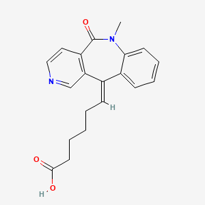molecular formula C20H20N2O3 B1236462 (Z)-11-(5-Carboxypentylidene)-6-methyl-5,11-dihydropyrido(4,3-c)(1)benzazepin-5(6H)-one CAS No. 127654-03-9