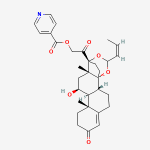 molecular formula C31H37NO7 B1236465 Nicocortonide CAS No. 65415-41-0