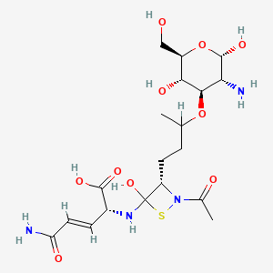 molecular formula C19H32N4O10S B1236466 N-Acetyl-thiomuramyl-alanyl-isoglutamine CAS No. 83375-11-5