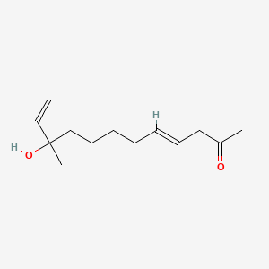 molecular formula C14H24O2 B1236472 (E)-10-Hydroxy-4,10-dimethyl-4,11-dodecadien-2-one CAS No. 59440-97-0
