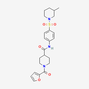 1-[2-furanyl(oxo)methyl]-N-[4-[(3-methyl-1-piperidinyl)sulfonyl]phenyl]-4-piperidinecarboxamide
