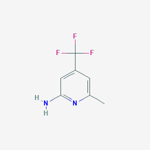 molecular formula C7H7F3N2 B123650 6-Methyl-4-(trifluoromethyl)pyridin-2-amine CAS No. 165385-89-7