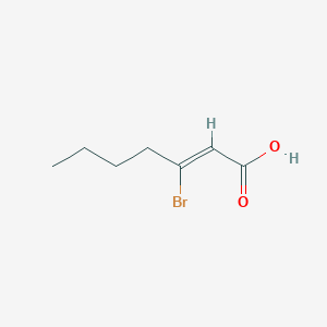molecular formula C7H11BrO2 B1236501 3-Bromo-2Z-heptenoic acid 