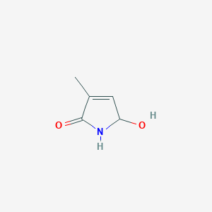 molecular formula C5H7NO2 B1236504 5-羟基-3-甲基-3-吡咯啉-2-酮 