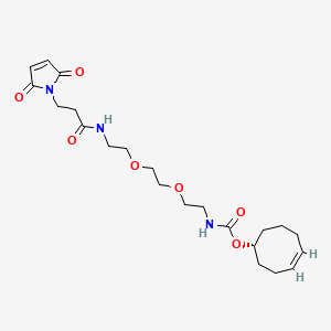 molecular formula C22H33N3O7 B12365118 (R)-TCO4-PEG2-Maleimide 