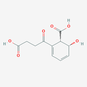 molecular formula C11H12O6 B1236513 (1S,6R)-2-succinyl-6-hydroxycyclohexa-2,4-diene-1-carboxylic acid 