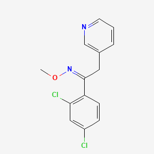 molecular formula C14H12Cl2N2O B1236529 1-(2,4-二氯苯基)-2-(3-吡啶基)乙酮 O-甲基肟 CAS No. 83227-23-0