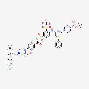 molecular formula C53H64ClF3N6O8S3 B12365310 tert-butyl 4-[(3R)-3-[4-[[(4aS)-3-[[2-(4-chlorophenyl)-5,5-dimethylcyclohexen-1-yl]methyl]-2,4,4a,5-tetrahydro-1H-pyrazino[2,1-c][1,4]benzoxazine-8-carbonyl]sulfamoyl]-2-(trifluoromethylsulfonyl)anilino]-4-phenylsulfanylbutyl]piperazine-1-carboxylate 