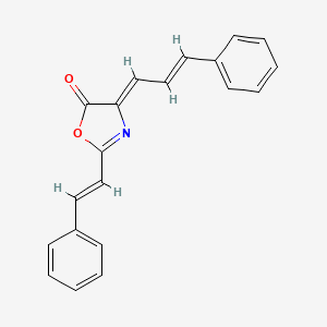 molecular formula C20H15NO2 B1236536 (4Z)-2-[(E)-2-phenylethenyl]-4-[(E)-3-phenylprop-2-enylidene]-1,3-oxazol-5-one CAS No. 68766-79-0