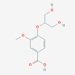 molecular formula C11H14O6 B12365378 Glycerol-2-(3-methoxy-4-hydroxybenzoicacid)ether 