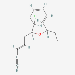 B1236550 (5Z,7E)-3-chloro-9-ethyl-2-[(E)-pent-2-en-4-ynyl]-2,3,4,9-tetrahydrooxonine CAS No. 71778-84-2