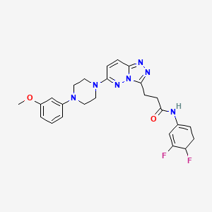 molecular formula C25H27F2N7O2 B12365533 SMU101 