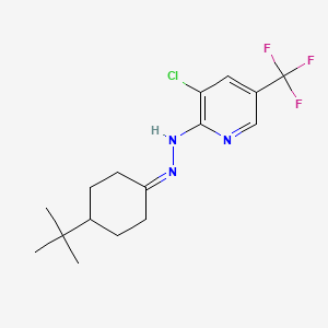 molecular formula C16H21ClF3N3 B1236572 N-[(4-tert-butylcyclohexylidene)amino]-3-chloro-5-(trifluoromethyl)-2-pyridinamine 