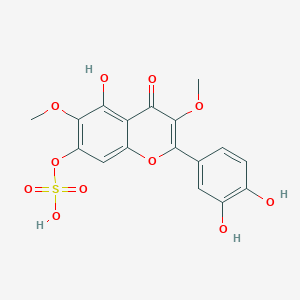 molecular formula C17H14O11S B1236591 Axillarin 7-sulfate 