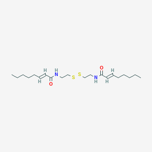 molecular formula C20H36N2O2S2 B012366 (E)-N-[2-[2-[[(E)-oct-2-enoyl]amino]ethyldisulfanyl]ethyl]oct-2-enamide CAS No. 105674-81-5