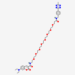 molecular formula C43H61N7O12 B12366013 Coumarin-PEG8-tetrazine 