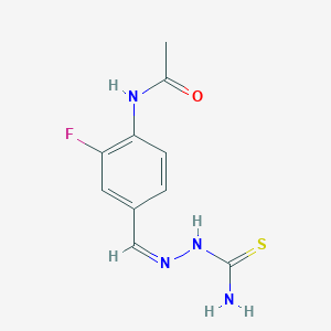N-[4-[(Z)-(carbamothioylhydrazinylidene)methyl]-2-fluorophenyl]acetamide