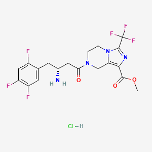 molecular formula C19H19ClF6N4O3 B12366074 Retagliptin hydrochloride CAS No. 1174038-86-8