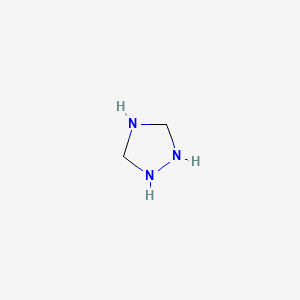molecular formula C2H7N3 B1236624 1,2,4-Triazolidine CAS No. 36451-94-2