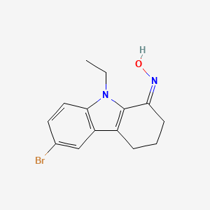 molecular formula C14H15BrN2O B1236647 (NZ)-N-(6-bromo-9-ethyl-3,4-dihydro-2H-carbazol-1-ylidene)hydroxylamine 