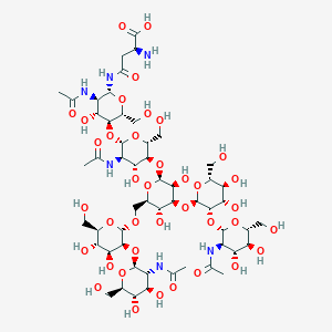 molecular formula C54H90N6O38 B1236651 G0 N-glycan-Asn 