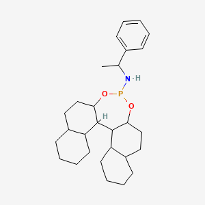 molecular formula C28H42NO2P B12366753 N-(1-phenylethyl)-12,14-dioxa-13-phosphapentacyclo[13.8.0.02,11.03,8.018,23]tricosan-13-amine 