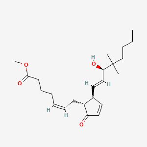 molecular formula C23H36O4 B1236677 methyl (Z)-7-[(1R,2S)-2-[(E,3R)-3-hydroxy-4,4-dimethyloct-1-enyl]-5-oxocyclopent-3-en-1-yl]hept-5-enoate CAS No. 61956-81-8