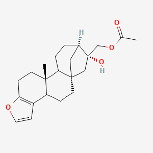[(1S,12R,16R,17R)-17-hydroxy-12-methyl-8-oxapentacyclo[14.2.1.01,13.04,12.05,9]nonadeca-5(9),6-dien-17-yl]methyl acetate